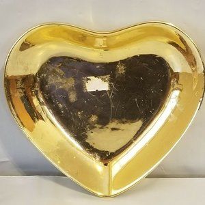 K's Collection Gold Heart Shaped Candy Dish